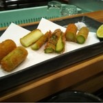 新ばし 久 - 【2011年12月】アスパラガス フライ