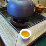 Nihoncha Semmonten Gyokusuien - パフェ後にサービスのお茶。