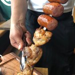 Brazilian Steakhouse Churrasco - 牛より先にチキンとソーセージを出すとこがこにくらしい