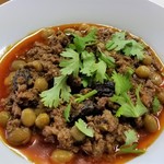 ハラールフードマルハバ - QEEMA BEANS、アップ。グリーンピース、ごろごろです。