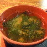 お食事処 たかはし - 二重弁当（味噌汁）