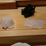 すし佐竹 - クエ(山口県産)とひらめ(利尻産) 201811