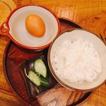 h Mitsubachi - 卵かけご飯。これまた醤油も美味しくて美味でした✨
