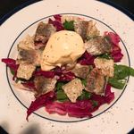 山下食堂 - 鯵とじゃがいものサラダ ウフマヨネーズ添え