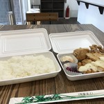 鶏笑 - 鶏笑ミックス弁当、ご飯大盛り650円です(2018.11.6)