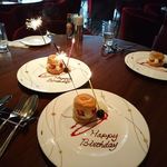 レストラン レジーナ - お誕生日のデザートプレート　2018.11