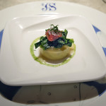 ル・ジャルダン・デ・サヴール - アナゴ、ニンニク、ジャガイモのガレット