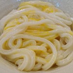 たも屋 - たも屋 有楽町店 釜玉うどん 1玉 茹でたて熱々饂飩に生卵が絡みます