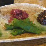 角平 - 先付け三点盛り