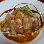 中華料理 唐韻 - <前菜>曇白肉芥末汁＠580円。