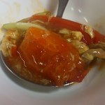 中華料理 唐韻 - <スープ>酸辣湯の具材、トマトや卵、他。