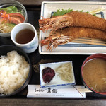 レストラン東郷 - ジャンボエビフライ定食