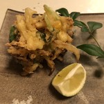 鰻はし本 - 鼈のかき揚げに鼈出汁