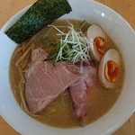 竹麺亭 - 鶏白湯ラーメン+味タマ♪