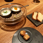 LIAISON - 始めに出てきた、3品！小さいながらもいい仕事してる♡シャンパンやワインにめちゃあう(≧∀≦)