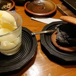 九州個室居酒屋 博多道場 - ミルクセーキアイス&黒ゴマアイスサンド