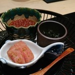 日本料理 晴山 - いくらと明太子、海苔
