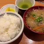 お酒・お惣菜・和食 竜田屋 - H.30.10.31.夜 豚汁 250円・中ご飯 200円
