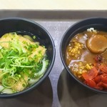 足柄麺処 - ミニきつね、ミニカレー丼(650円)