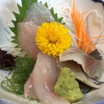 升かね - ★Ａ刺身（タイ・ホウボオ・しめアジ）（750円）★