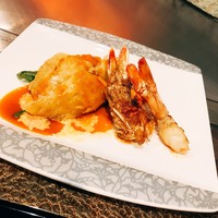 ステーキ パンドラ 匠 - 舌平目、エビ