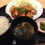 Hananomai - 日替わり定食（チキンのくランチメニューわ焼き）
