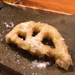 立場割烹 SSAW - 晩秋の天ぷら(蓮根)