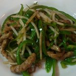 中華料理 唐韻 - ＜小炒肉菜＞青椒牛肉絲＠750円。