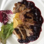 Charbroiled Seiryuu Chicken Thigh Meat with Honey and Red Wine Sauce