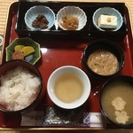 西禅院 - 朝食　フタを取った、写真