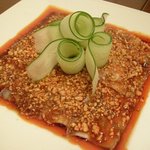 「豚バラ肉にんにくソース」