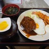 淀ヤ食堂 - 料理写真:ハンバーグと海老フライの定食