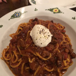 Osteria Morini - ミートソースのスパゲッティ。