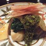 日本料理 晴山 - 魚沼の椎茸　茗荷　金山時味噌