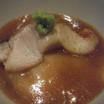 日本料理 晴山 - 焼き茄子　甘鯛　薯蕷蒸し　なめこあん