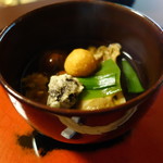 美山荘 - きのこ汁