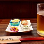 インディ庵 - 生B中＆この日のお通し♪