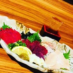 居酒家 花火 - 馬刺し３点盛り