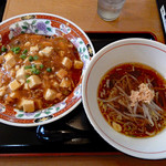 中華食堂一番館 - 「麻婆丼とミニらぁ麺セット」550円