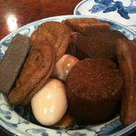 Noge Oden - おでん各種。大根と玉子がかなり美味しかったです。