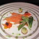 ふふ 熱海 - 前菜：サーモンのマリネ