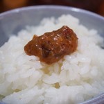 長谷川 - 焼そば定食（ご飯に甘辛みそを乗せて食べる）