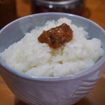 長谷川 - 焼そば定食（ご飯に甘辛みそを乗せて食べる）