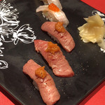 創作Dining Sushi　きくち - 牛炙り握り&えんがわ
