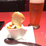 創作Dining Sushi　きくち - お通しと生ビール