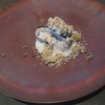 ドンブラボー - サンマ、鶏レバーペースト、栗粉とハチミツ