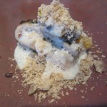 ドンブラボー - サンマ、鶏レバーペースト、栗粉とハチミツ　UP