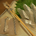 酒菜坊 橋蔵 - さより刺＆つぶ貝刺　ズームアップ