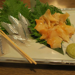 酒菜坊 橋蔵 - さより刺＆つぶ貝刺　ズームアップ