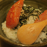 酒菜坊 橋蔵 - だし茶漬け＜明太子＞　ズームアップ